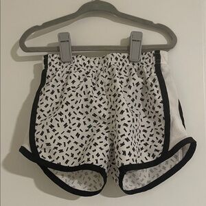 Nike Black and White Patterned Shorts